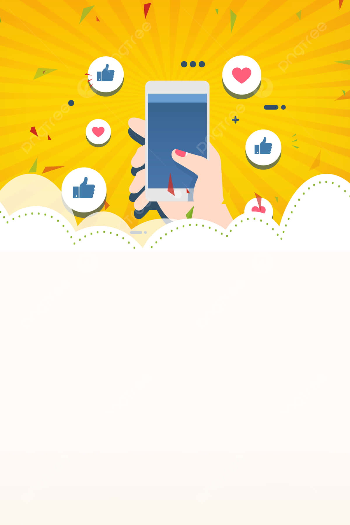 Iphone X Material Background Likes Hearts