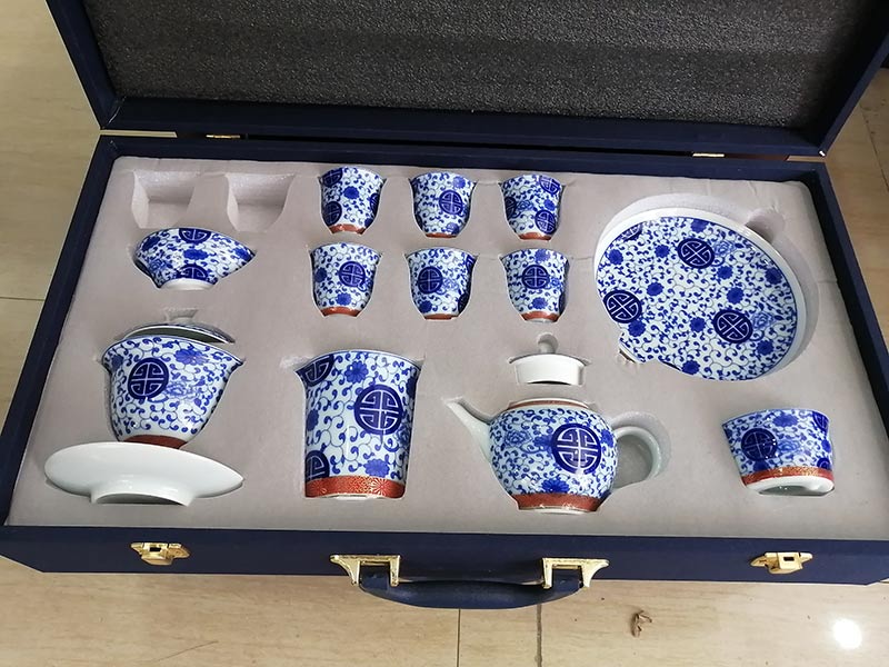 景德镇中式陶瓷功夫茶具定制周年庆典礼品