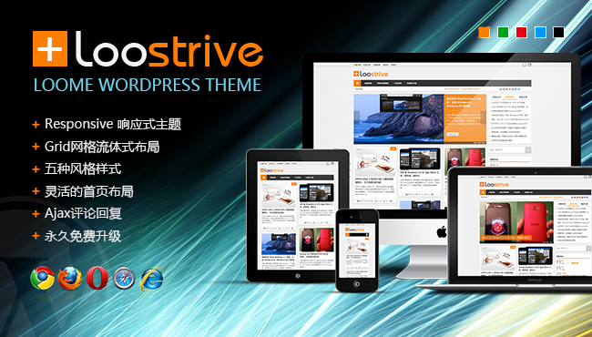 洛米Loostrive原创响应式wordpress杂志中文主题