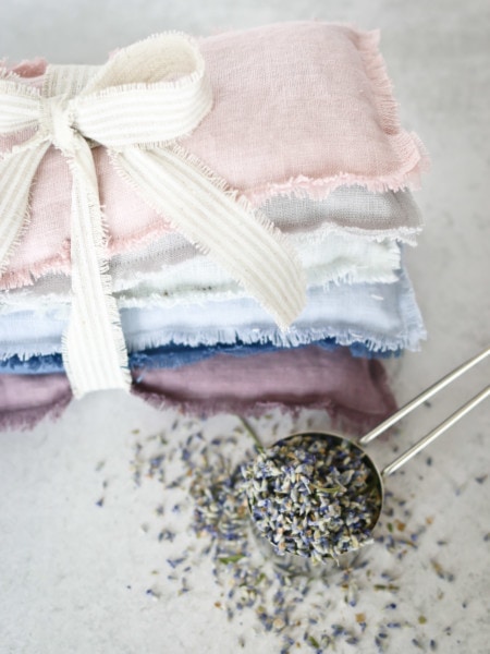 DIY Linen Lavender Eye Pillows