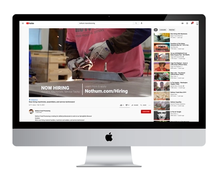 Hiring event Youtube ad created for Nothum in Springfield, MO