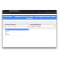 HTML Form - Dropdown List With Search