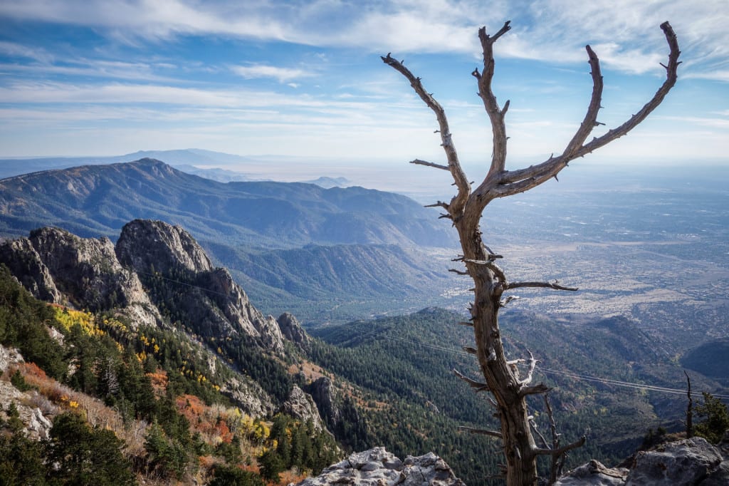 Hiking down Sandia Peak, Albuquerque, NM
