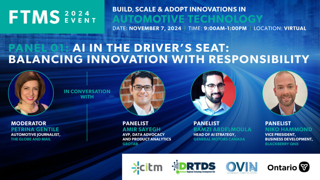 FTMS 2024 Panel 01: AI In the Driver's Seat: Balancing Innovation With Responsibility