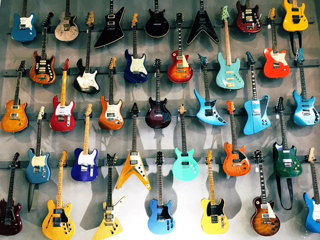 Guitars auctioned from the estate of Walter Becker by Julien's Auctions on Oct. 18 and 19, 2019 - Photo by Pamela Chelin
