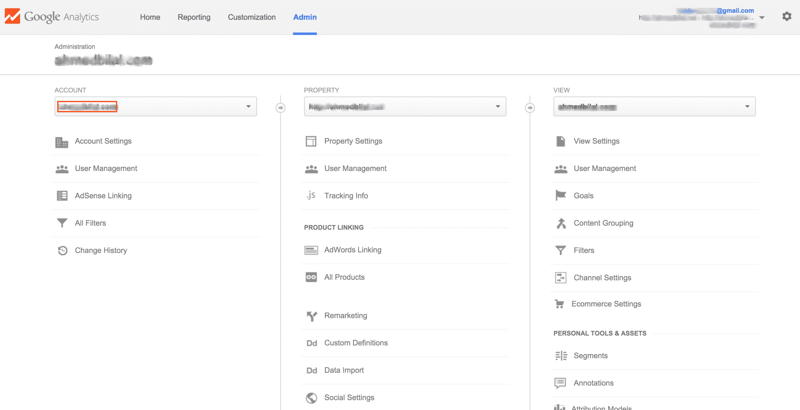 Google Analytics - Admin Google Analytics - Admin