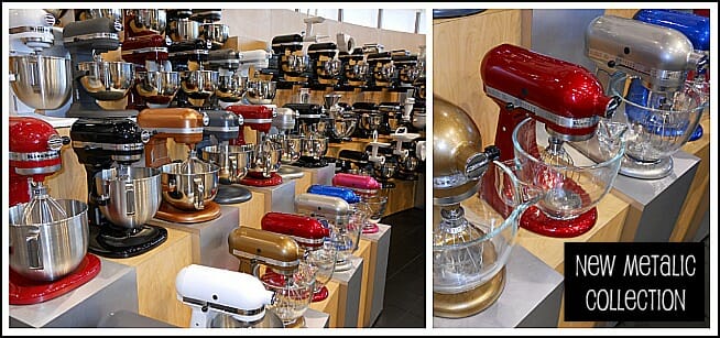 Wall of Kitchen Aid Mixers