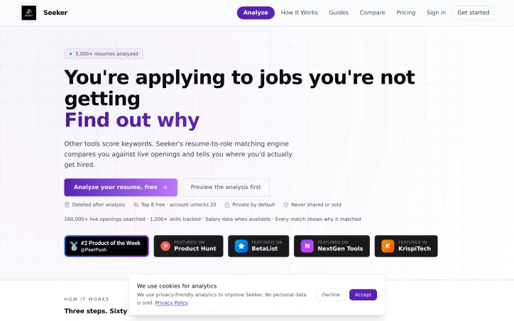 seekerscore.com screenshot