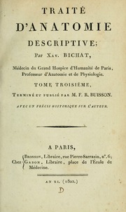 Cover of edition traitdanatomie03bich