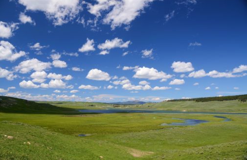 Big sky over lush valley