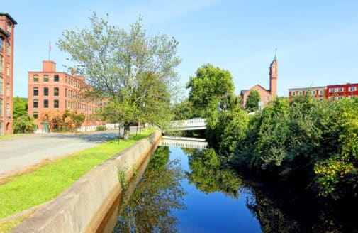 river through Chicopee, Massachusetts