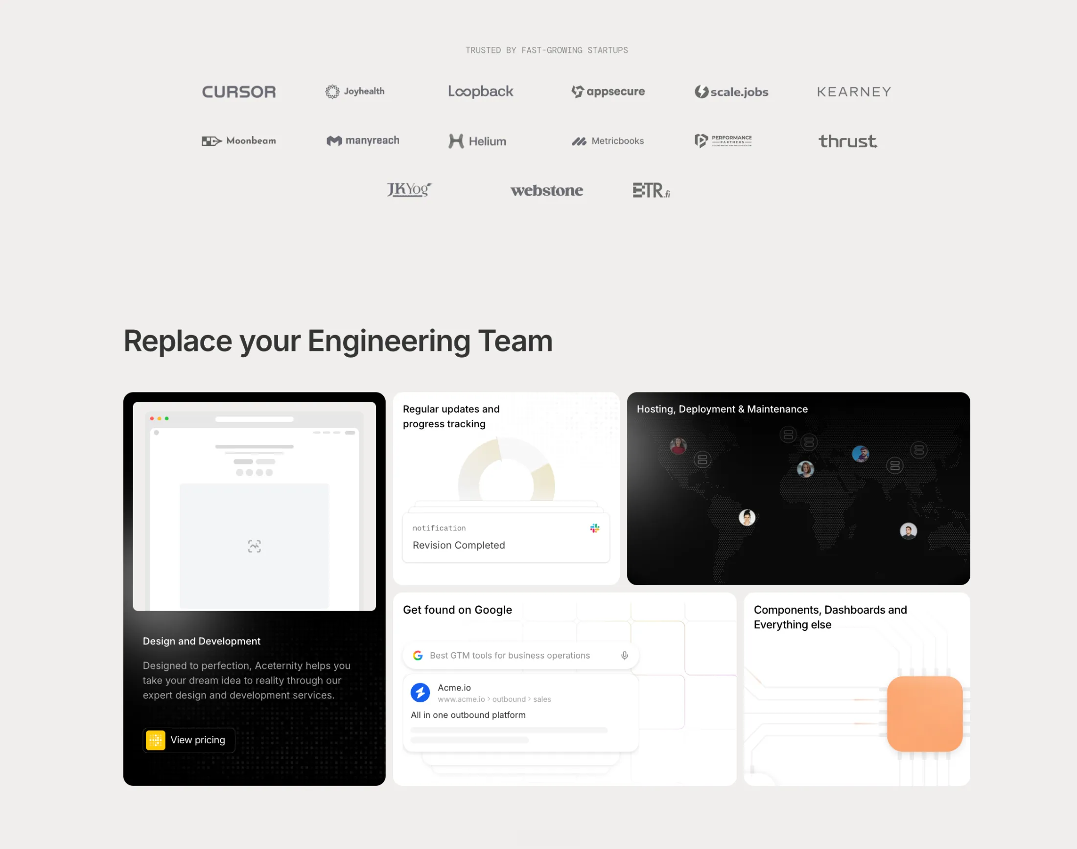 Productized agency features