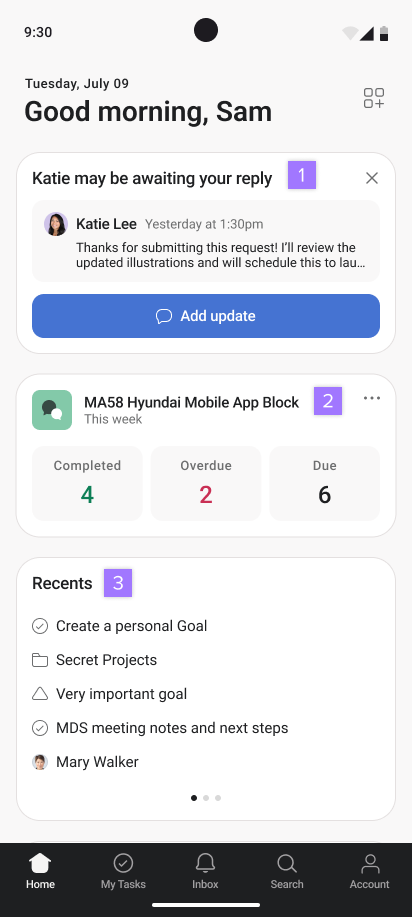 Home page android