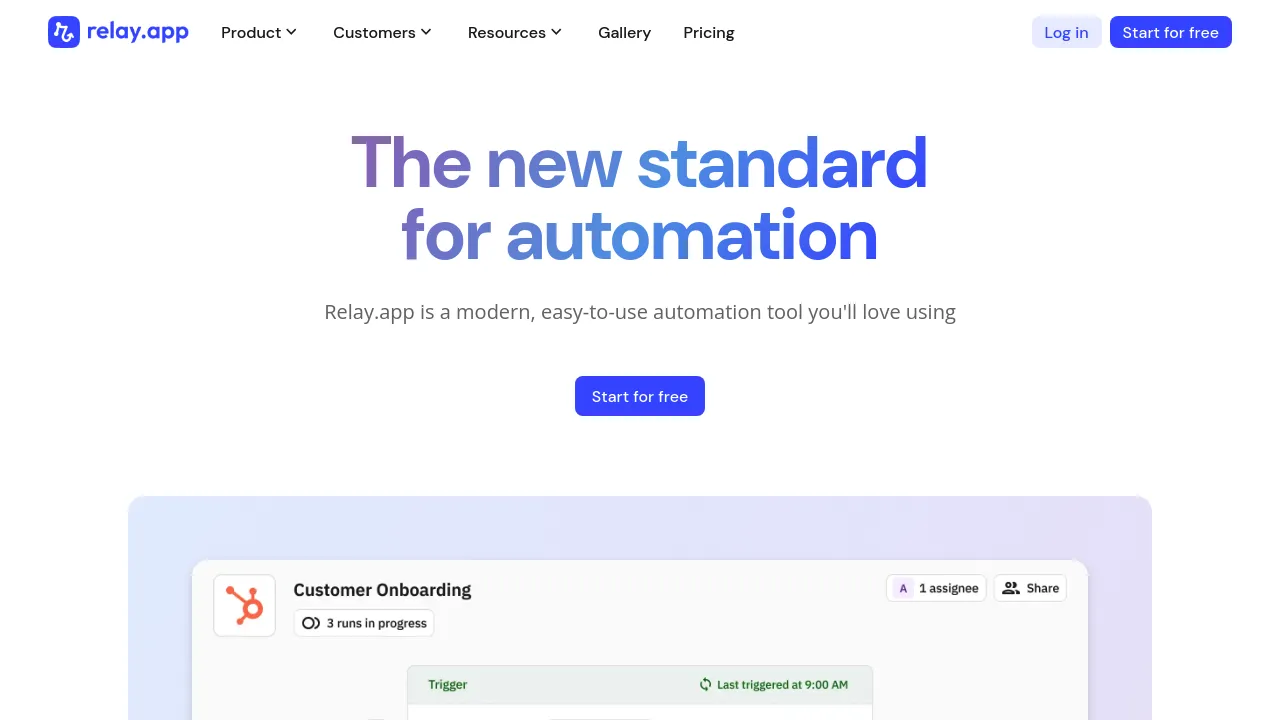 Screenshot of Relay website