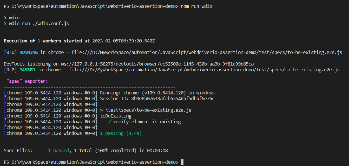 toBeExisting-Execution toBeExisting-Execution