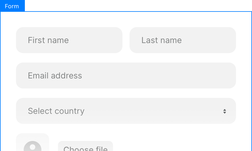 Two form examples, filter and data.