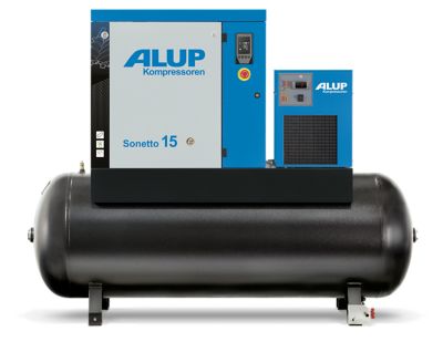 alup_Sonetto 15_MAXI_front_tank_dryer fixed speed screw compressor