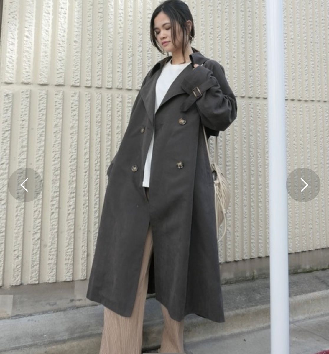 【CORNERS】オーバーサイズトレンチコートの2枚目の写真