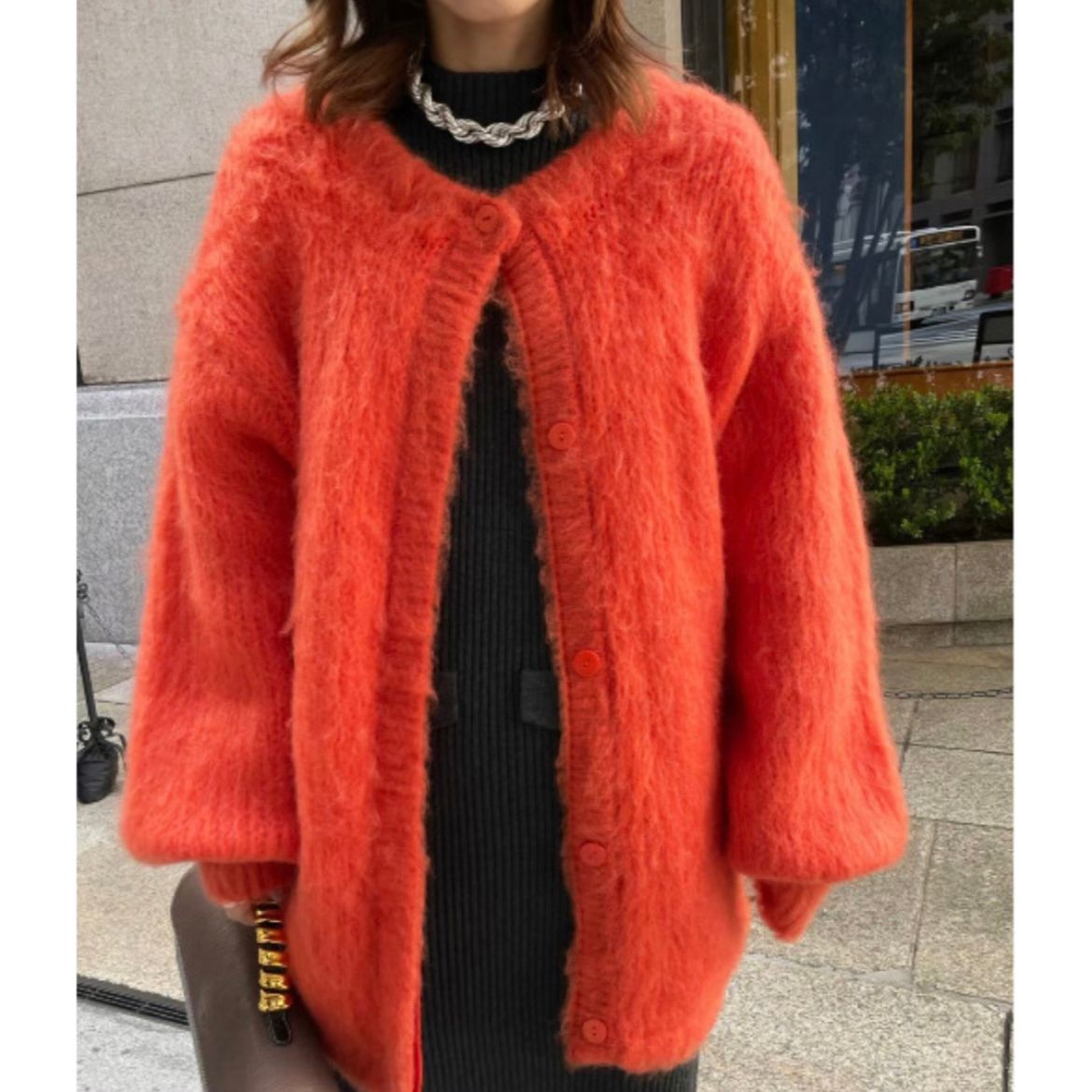 【AMERI】2WAY MOHAIR SHAGGY KNIT