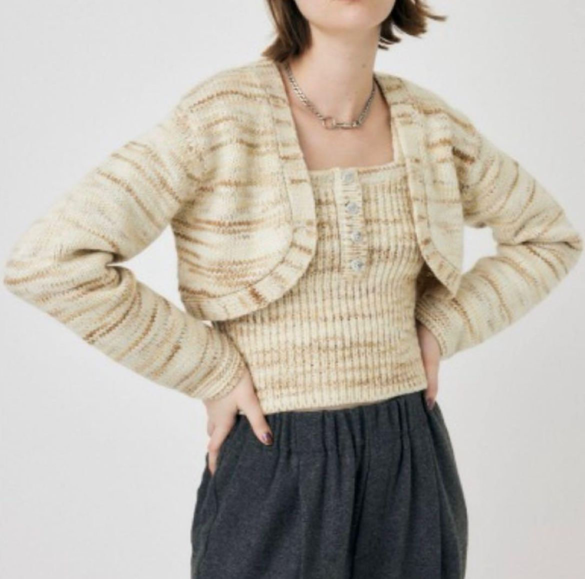 【MOUSSY】KNIT BOLERO セット ニット カーディガン セーター