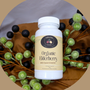 Natural elderberry capsules for wellness