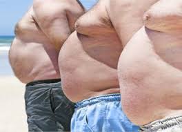 Water retention sufferers on the beach