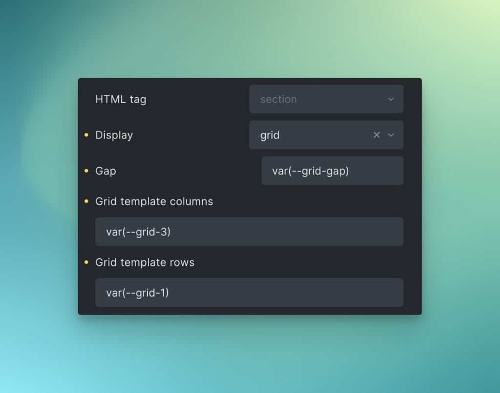 Variables in inputs in Bricks builder