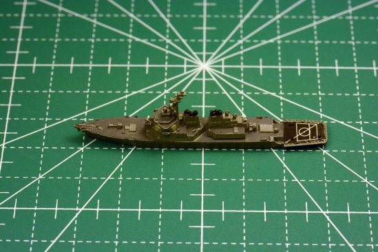 1/2400 scale model of Arleigh Burke DDG by GHQ, decals by SeaBat Replicas.