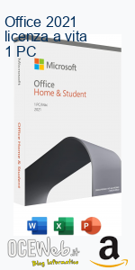 Office 2021 licenza a vita 1 PC Office 2021 licenza a vita 1 PC
