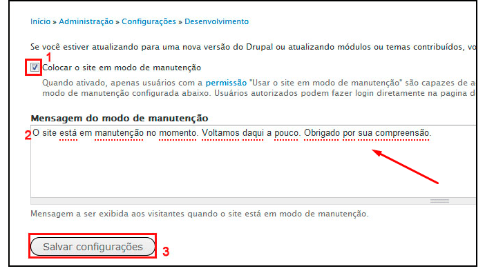 Salvar configurações