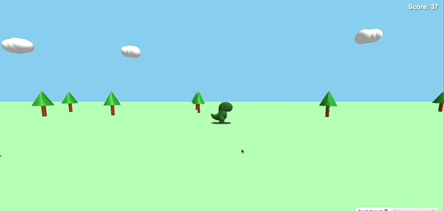 updated dino game with logo