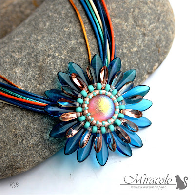 Margaretta – wisior z koralikami dagger Miracolo, dagger beads, dagger pendant , dome beads