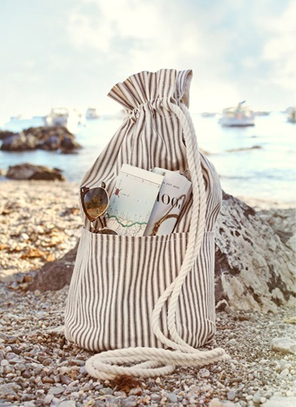 Drawstring Beach Bag Tutorial Drawstring Beach Bag Tutorial