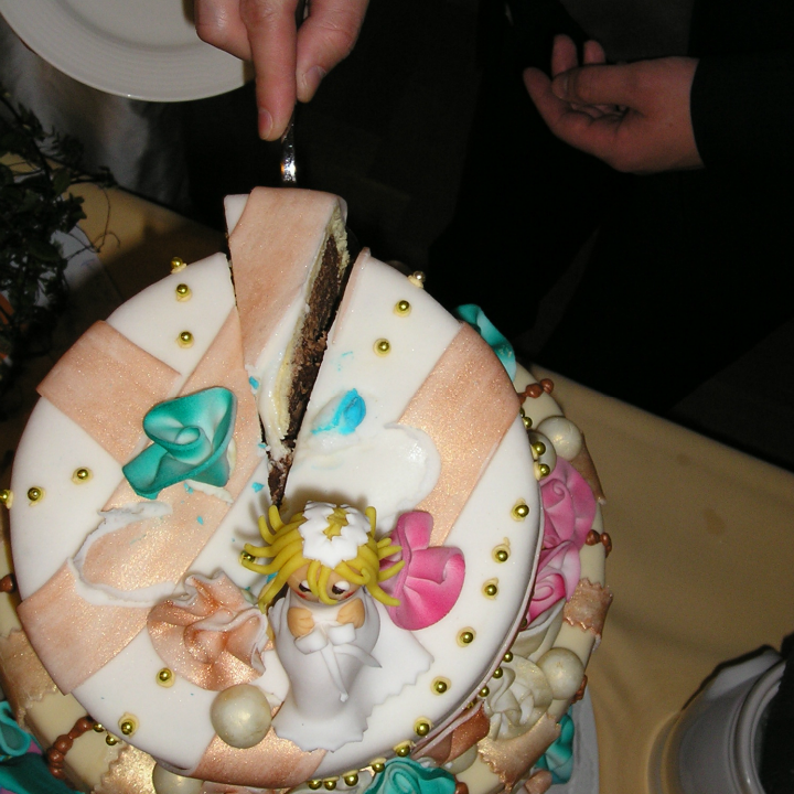 Hochzeitstorte von oben