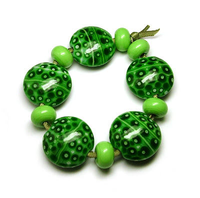 Mosaic Green Beads