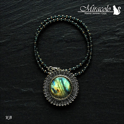 Helius - wisiorek z labradorytem Miracolo,labradoryt, labradorite pendant