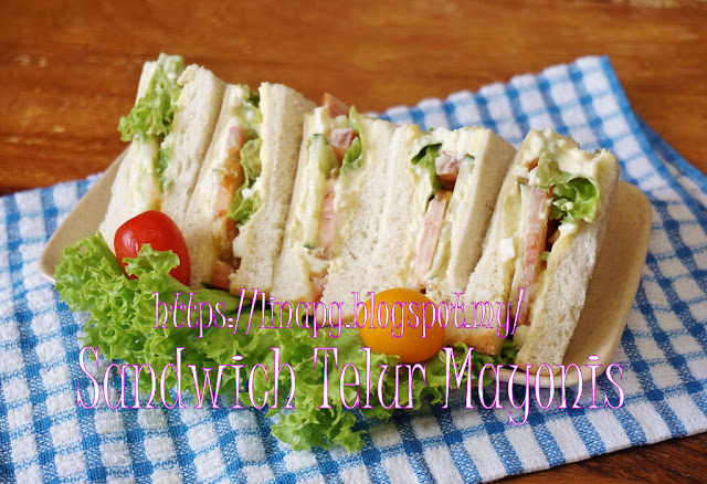 Sandwich Telur Mayonis, Sandwich Egg Mayo, Egg Mayonis Sandwich, Easy Sandwich