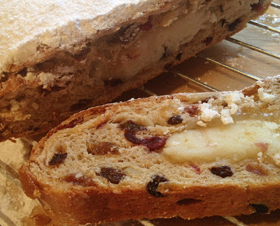 Freshly baked stollen Freshly baked stollen