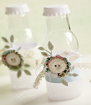 Crafty Secret's altered bottles By: Michele Kovack