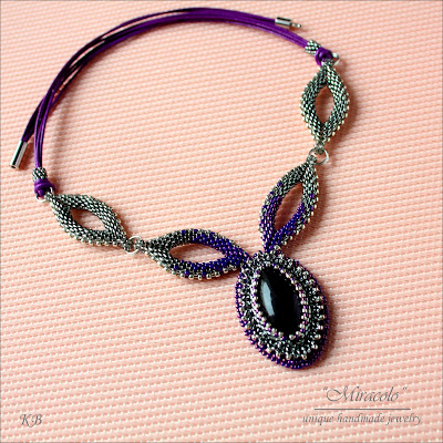 Naszyjnik Achlamach naszyjnik z ametystem, amethist necklace