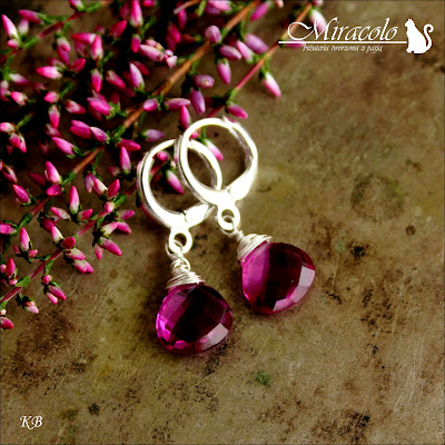 Plukanetti - kolczyki z kroplami kwarcu kwarc, quartz drop earrings