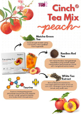 Cinch Tea Mix Summer Peach Flavour Shaklee Seasonal Product Cinch Tea Mix Summer Peach Flavour Shaklee Seasonal Product