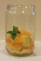 Salade van mango, mandarijn en munt Mango, mandarijn en munt