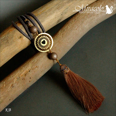 Melotte tassel pendant wisiorek, naszyjnik z chwostem