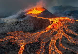 "The Volcano in the Clouds, Iceland” by Luis Manuel Vilariño