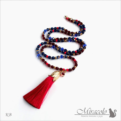 Macarenia - naszyjnik boho Miracolo, długi naszyjnik z chwostem, naszyjnik w stylu boho