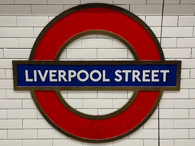 Liverpool Street underground station roundel Liverpool Street underground station roundel