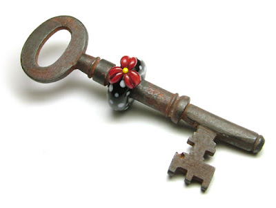 Lampwork Key Bead Lampwork Key Bead