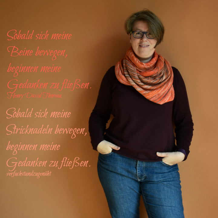 Viajante, oranges, gestricktes Tuch