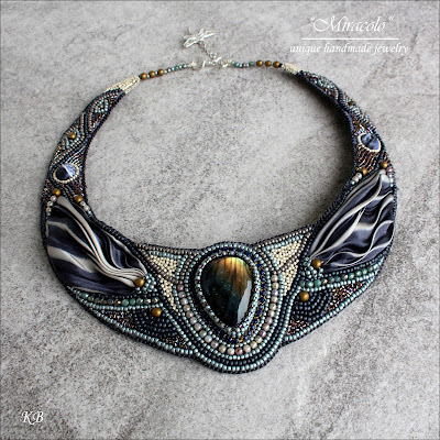 Ganimedes naszyjnik z labradorytem, labradorite necklace